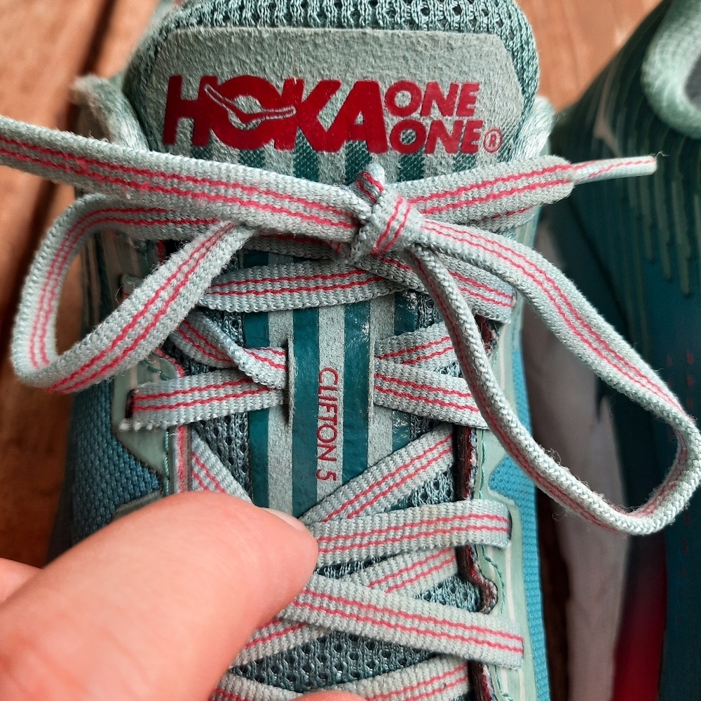 Hoka One One Clifton 5 Road Running Shoes Marlin Blue Ribbon Sneakers Size 9 - Picture 6 of 15